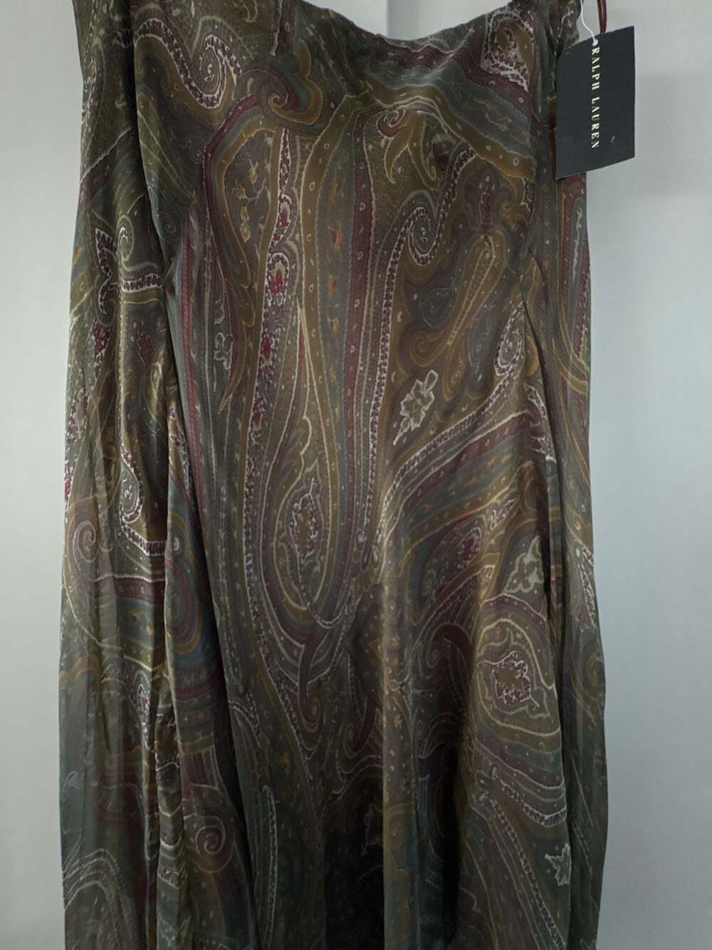 Ralph Lauren Paisley Print High-Low Midi Skirt - Picture 2 of 14